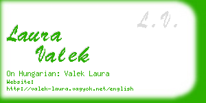 laura valek business card